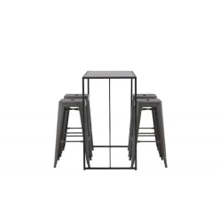 Brea Spisebordssæt - Sort og Mørkegrå