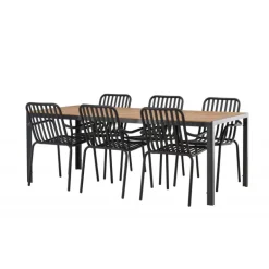 Break Loungesæt - Havemøbelsæt - Sort,Natur