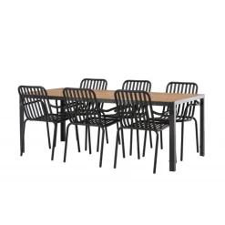 Break Loungesæt - Havemøbelsæt - Sort,Natur