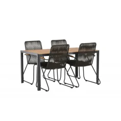 Break Loungesæt - Havemøbelsæt - Sort,Natur