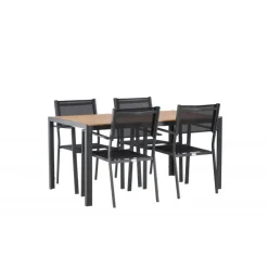 Break Loungesæt - Havemøbelsæt - Sort,Natur