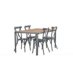 Break Loungesæt - Havemøbelsæt - Mørkegrå,Natur