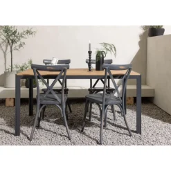 Break Loungesæt - Havemøbelsæt - Mørkegrå,Natur