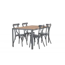 Break Loungesæt - Havemøbelsæt - Mørkegrå,Natur