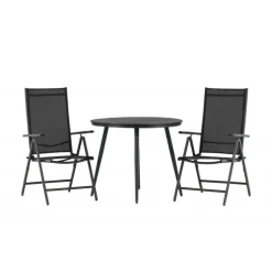 Break Rund Loungesæt - Havemøbelsæt - Sort