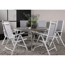 Break Rund Loungesæt - Havemøbelsæt - Grå,Hvid