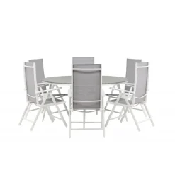 Break Rund Loungesæt - Havemøbelsæt - Grå,Hvid