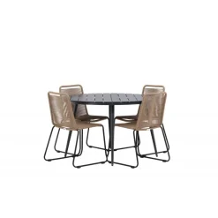 Break Rund Loungesæt - Havemøbelsæt - Sort,Latte