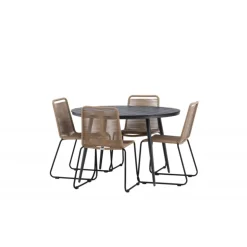 Break Rund Loungesæt - Havemøbelsæt - Sort,Latte