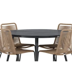 Break Rund Loungesæt - Havemøbelsæt - Sort,Latte