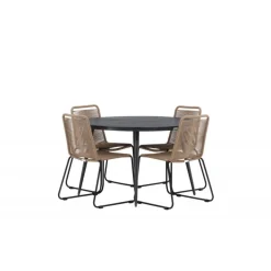 Break Rund Loungesæt - Havemøbelsæt - Sort,Latte