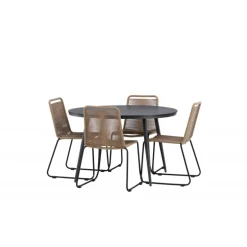 Break Rund Loungesæt - Havemøbelsæt - Sort,Latte