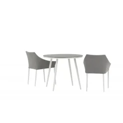 Break Rund Loungesæt - Havemøbelsæt - Grå,Hvid