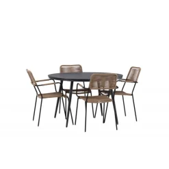 Break Rund Loungesæt - Havemøbelsæt - Sort,Latte