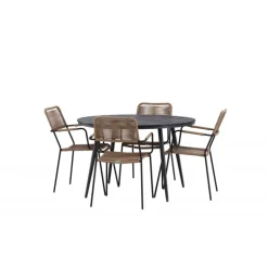 Break Rund Loungesæt - Havemøbelsæt - Sort,Latte