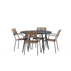 Break Rund Loungesæt - Havemøbelsæt - Sort,Latte