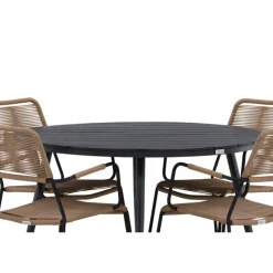 Break Rund Loungesæt - Havemøbelsæt - Sort,Latte