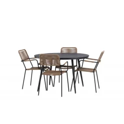 Break Rund Loungesæt - Havemøbelsæt - Sort,Latte