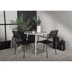 Break Rund Spisestuesæt - Grå,Hvid