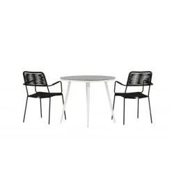 Break Rund Spisestuesæt - Grå,Hvid