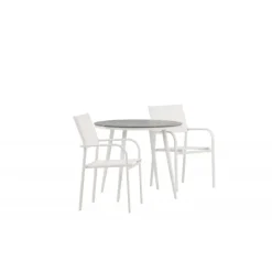 Break Rundt Loungesæt - Havemøbelsæt - Grå,Hvid