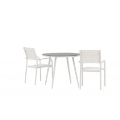 Break Rundt Loungesæt - Havemøbelsæt - Grå,Hvid