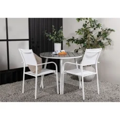 Break Rundt Loungesæt - Havemøbelsæt - Grå,Hvid