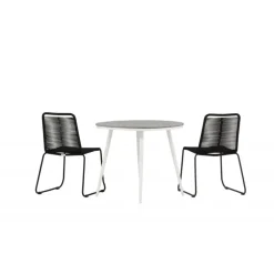 Break Rundt Loungesæt - Havemøbelsæt - Grå,Hvid