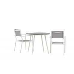 Break Rundt Loungesæt - Havemøbelsæt - Grå,Hvid