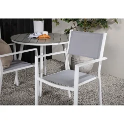 Break Rundt Loungesæt - Havemøbelsæt - Grå,Hvid