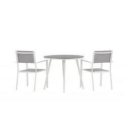 Break Rundt Loungesæt - Havemøbelsæt - Grå,Hvid