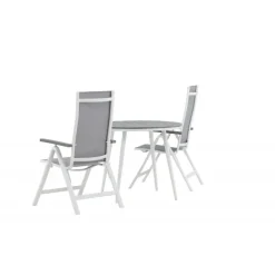 Break Rundt Loungesæt - Havemøbelsæt - Grå,Hvid