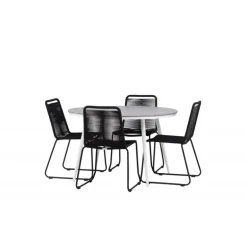 Break Rundt Loungesæt - Havemøbelsæt - Grå,Hvid