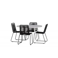 Break Rundt Loungesæt - Havemøbelsæt - Grå,Hvid