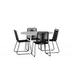 Break Rundt Loungesæt - Havemøbelsæt - Grå,Hvid