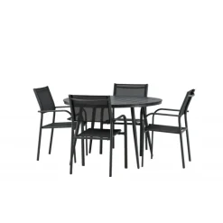 Break Rundt Loungesæt - Havemøbelsæt - Sort