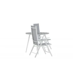 Break Rundt Loungesæt - Havemøbelsæt - Grå,Hvid