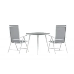 Break Rundt Loungesæt - Havemøbelsæt - Grå,Hvid