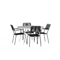 Break Rundt Loungesæt - Havemøbelsæt - Grå,Hvid