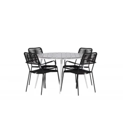 Break Rundt Loungesæt - Havemøbelsæt - Grå,Hvid