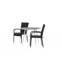 Break Rundt Loungesæt - Havemøbelsæt - Grå,Hvid