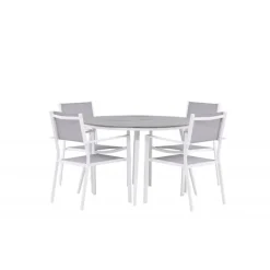 Break Rundt Loungesæt - Havemøbelsæt - Grå,Hvid