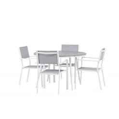 Break Rundt Loungesæt - Havemøbelsæt - Grå,Hvid