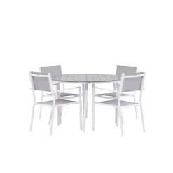 Break Rundt Loungesæt - Havemøbelsæt - Grå,Hvid