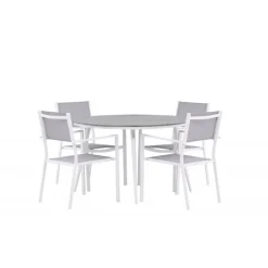 Break Rundt Loungesæt - Havemøbelsæt - Grå,Hvid