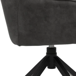 Brenda spisebordsstol med armlæn grå stof