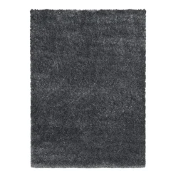 Brilliant Shaggy tæppe Ensfarvet - Grå