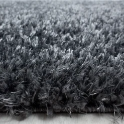 Brilliant Shaggy tæppe Ensfarvet - Grå