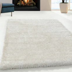 Brilliant Shaggy tæppe Ensfarvet - Natur