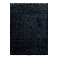Brilliant Shaggy Tæppeløber Ensfarvet - Sort